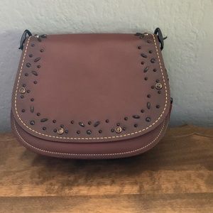 Unique COACH Saddle Crossbody Bag with Prairie Rivets